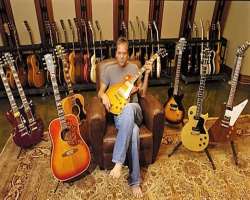 The actor has a huge vintage guitars collection of including a 1959 Les Paul, a 1968 ES335 and about fifty-five more.